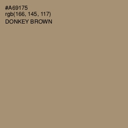 #A69175 - Donkey Brown Color Image